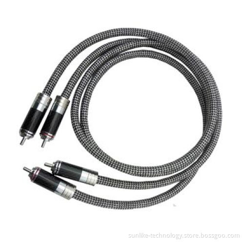 Audio Cable with 24K Gold-plated SCC Pin and OEM Orders Welcomed